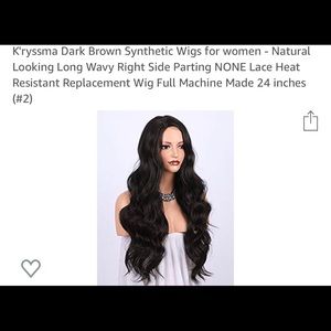 Brand new dark brown wig - 24inch